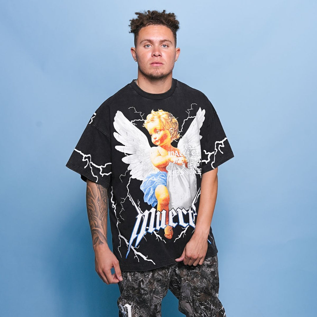 Thunder Angel Oversize Tee (Black)