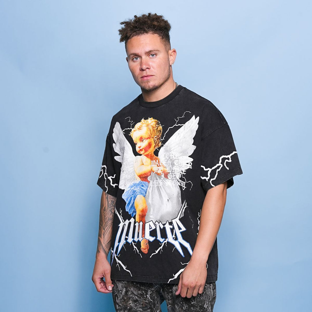 Thunder Angel Oversize Tee (Black)
