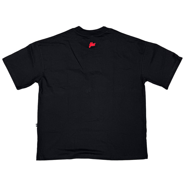 Silicone Logo Oversize Tee (Black / Red)