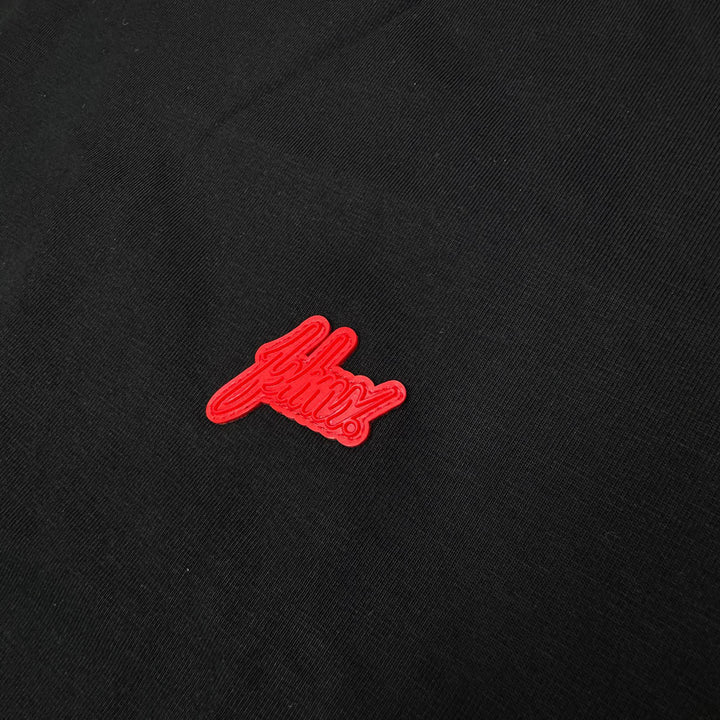 Silicone Logo Oversize Tee (Black / Red)