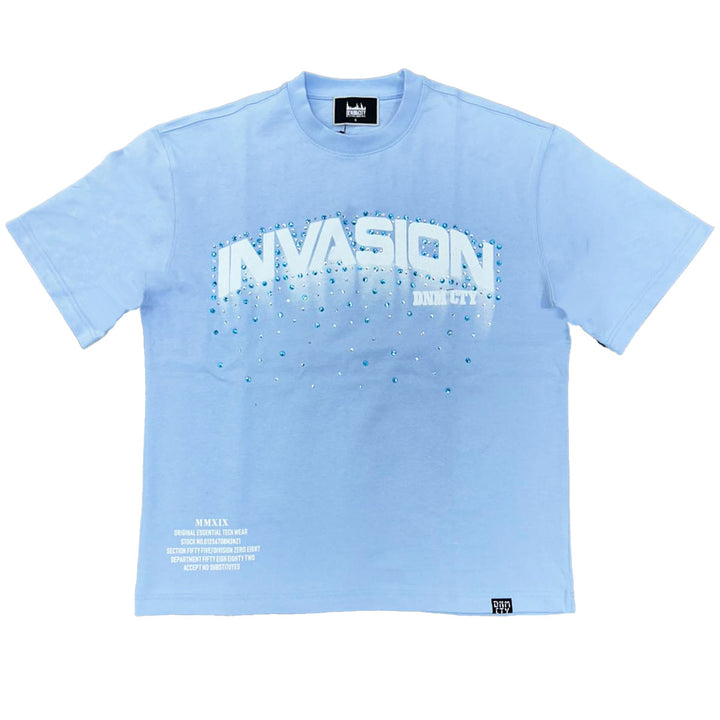 Invasion Rhinestone Tee (Sky Blue)