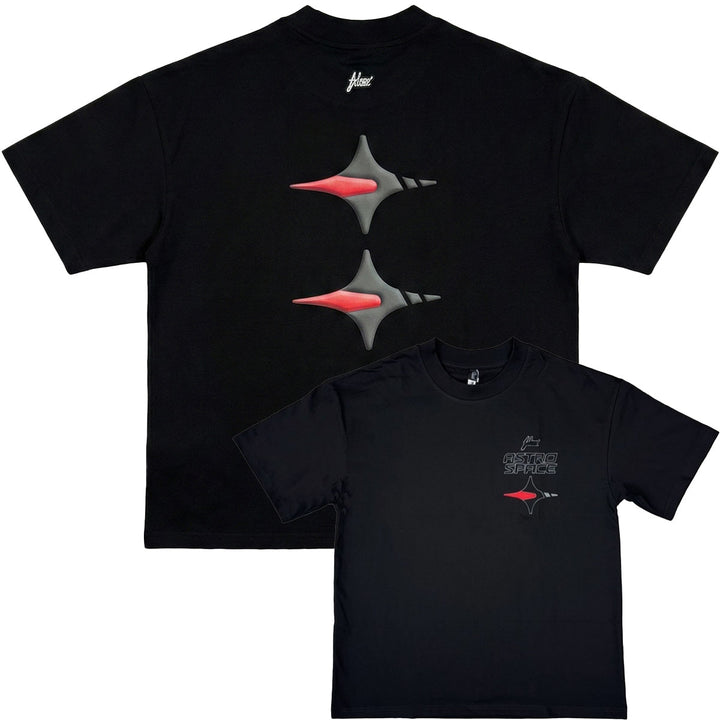 3 Star Tee (Black / Red)