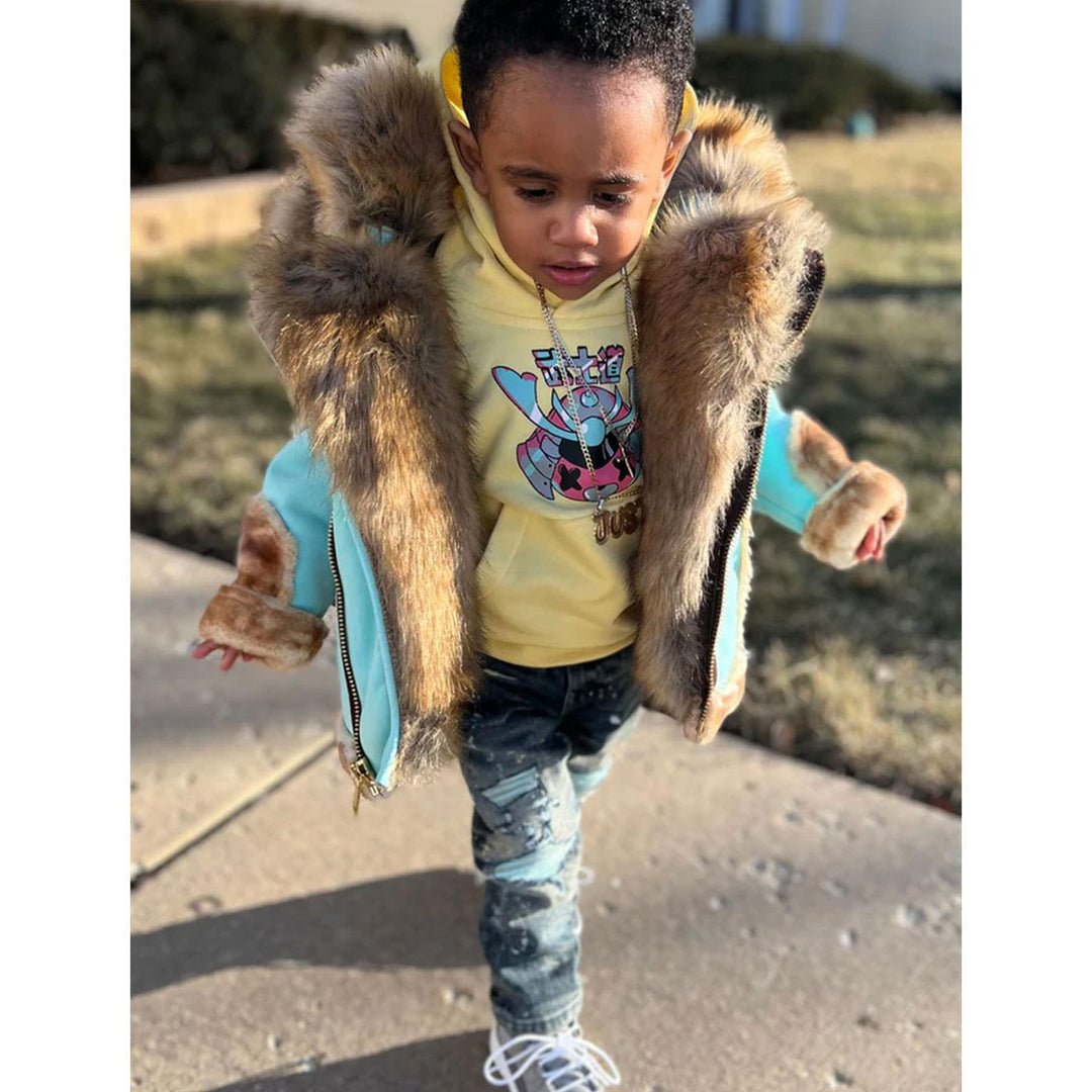 Kids El Jefe Denim (Egg Shell Blue) Model | Jordan Craig