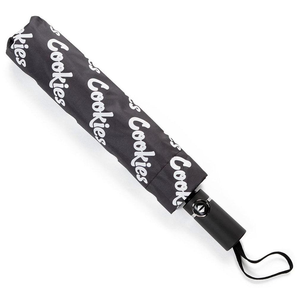 Cookies Original Logo Repeat Umbrella (Black) Closed | Cookies Clothing