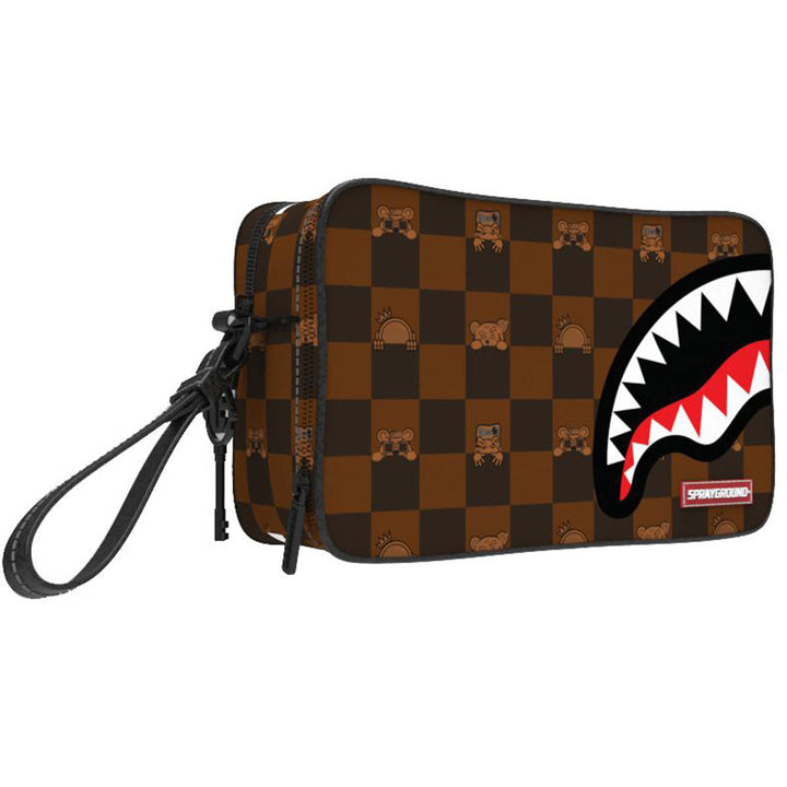 Peeking Character Check Toiletry Bag