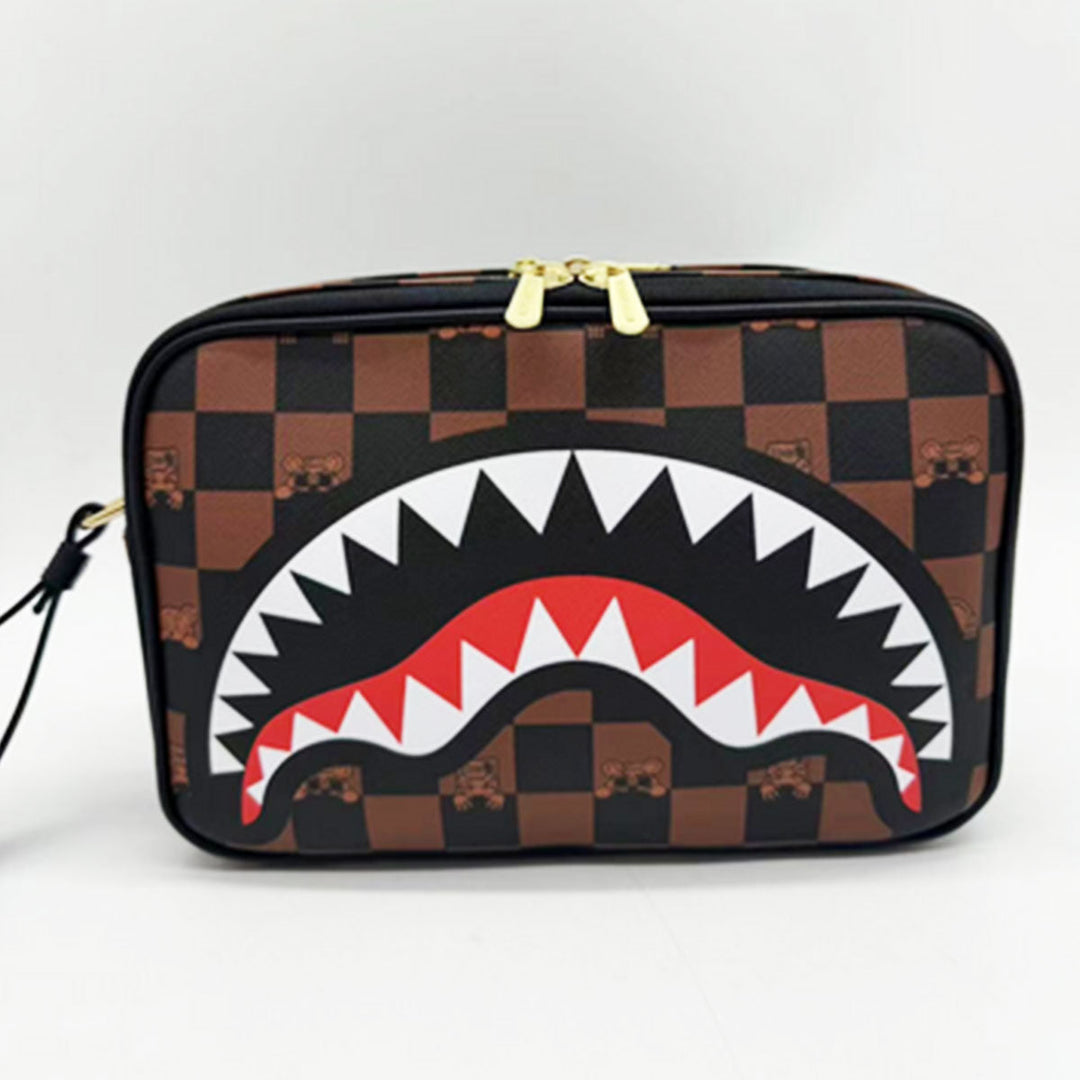 Peeking Character Check Toiletry Bag