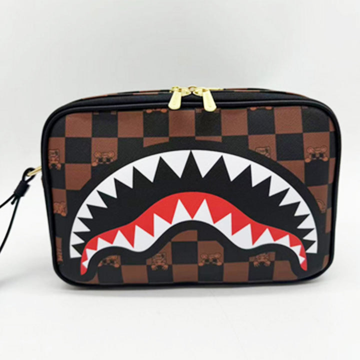 Peeking Character Check Toiletry Bag
