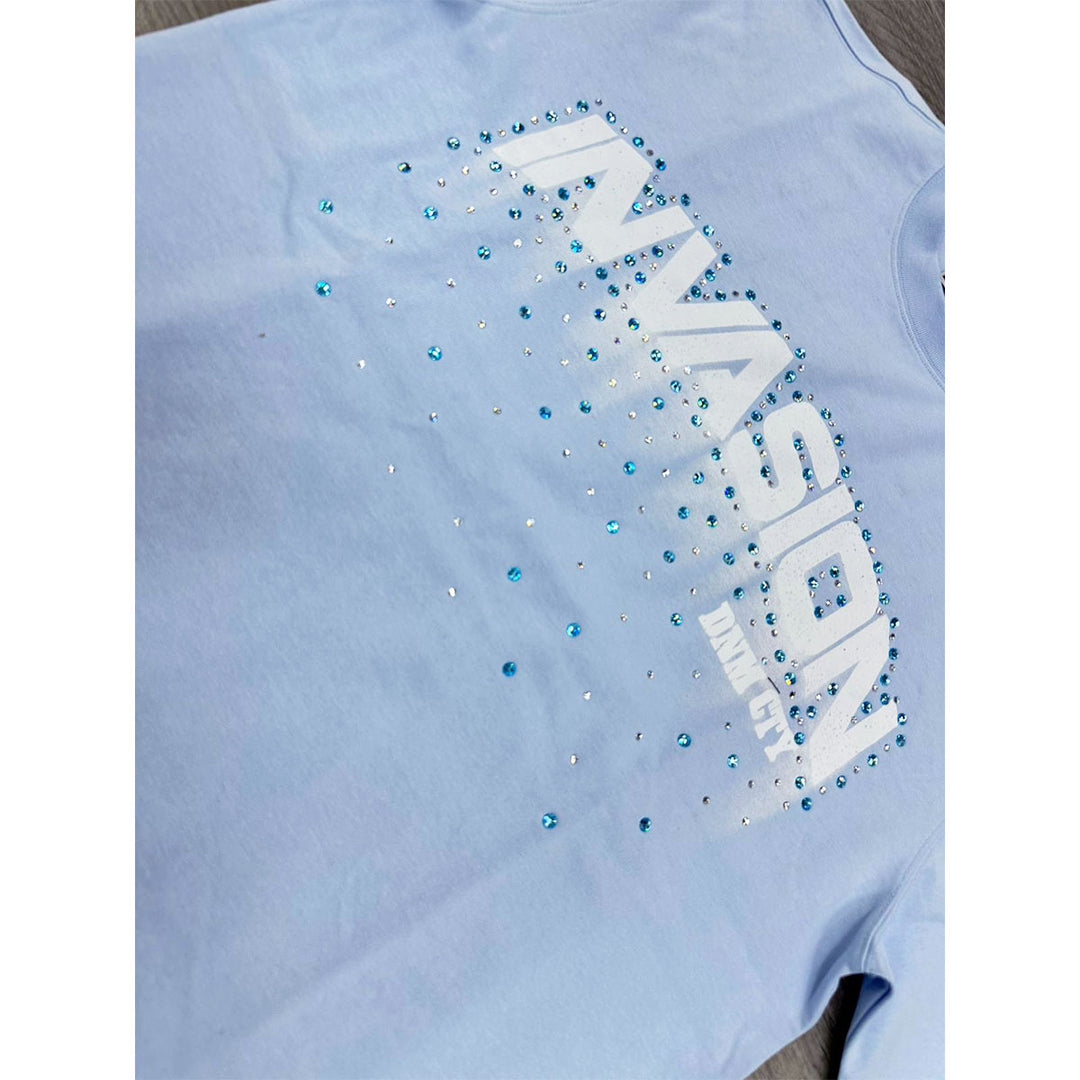 Invasion Rhinestone Tee (Sky Blue)