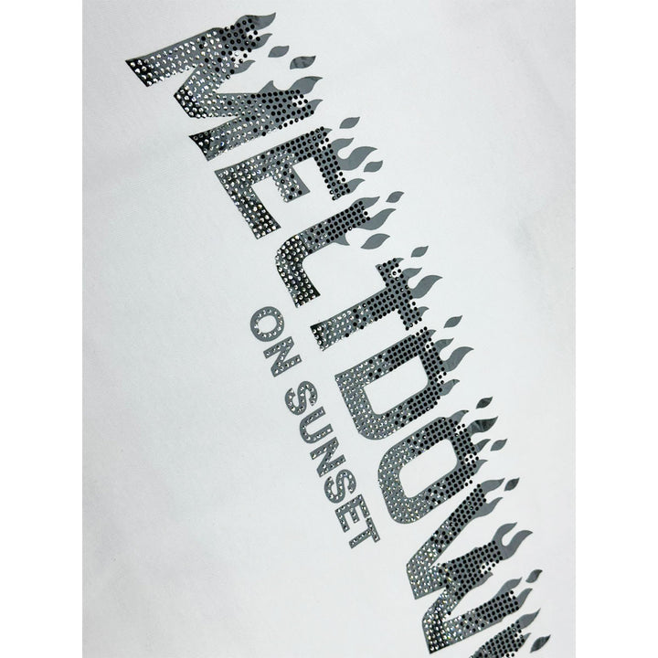 Meltdown Rhinestone Tee (White)