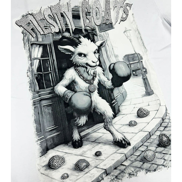 Fiesty Rhinestone Tee (White)