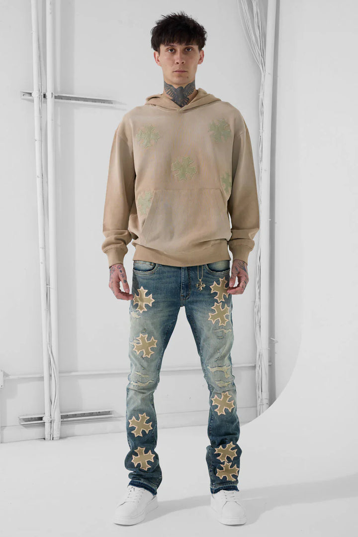 Super Skinny Stacked Eden Denim (Desert Storm)