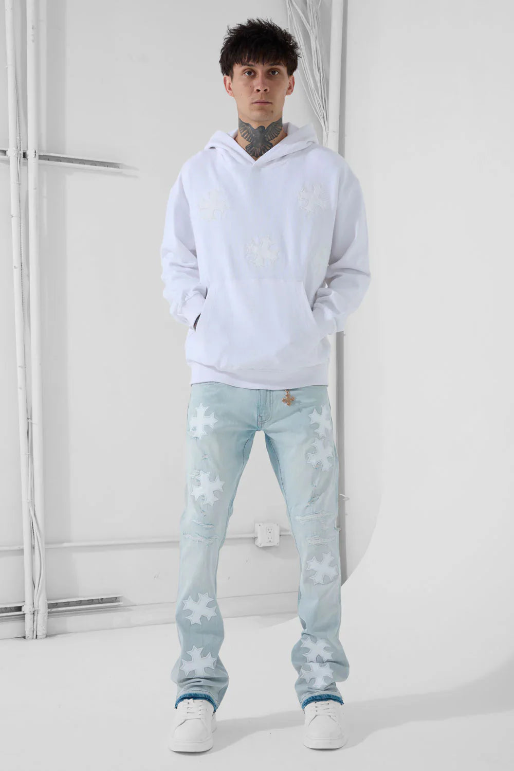 Super Skinny Stacked Eden Denim (Iced White)