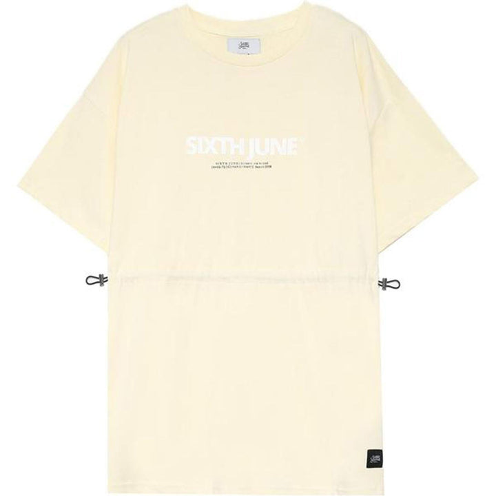 String Elastic Dress (Yellow) Front | Sixth June