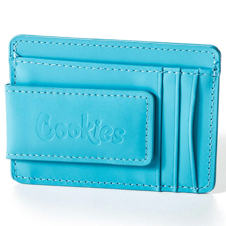 Big Chips &amp; Cookies Money Clip Leather Card Holder (Cookies Blue)