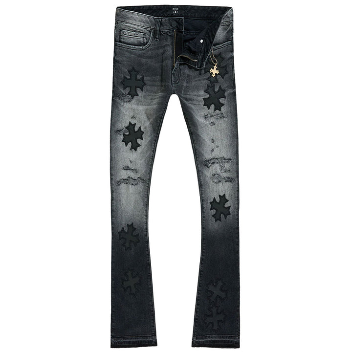 Super Skinny Stacked Eden Denim (Black Shadow)