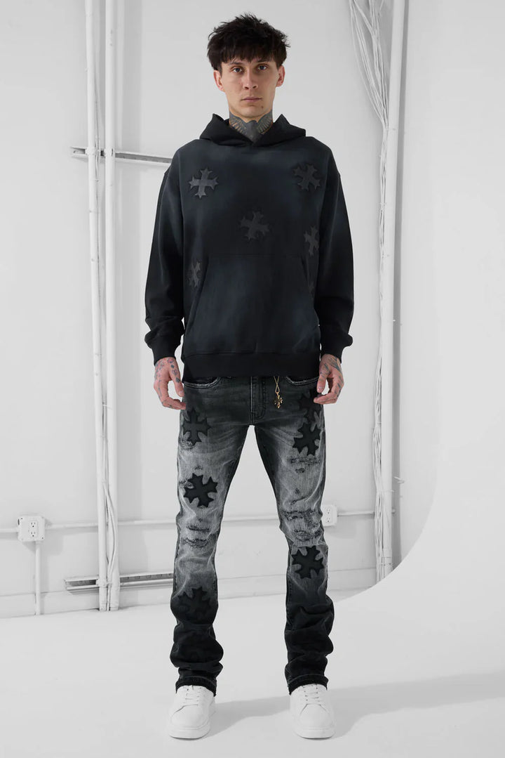 Super Skinny Stacked Eden Denim (Black Shadow)