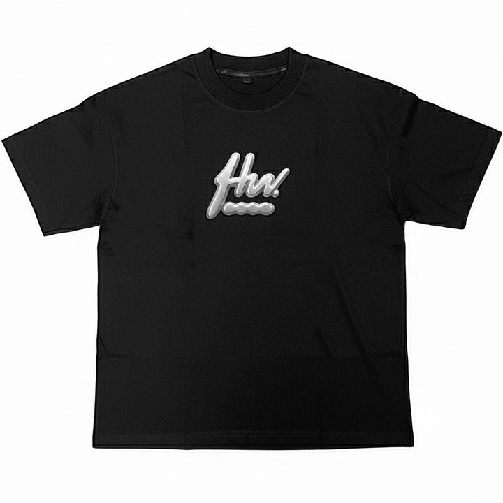Alloy Silver Oversize Tee (Black)