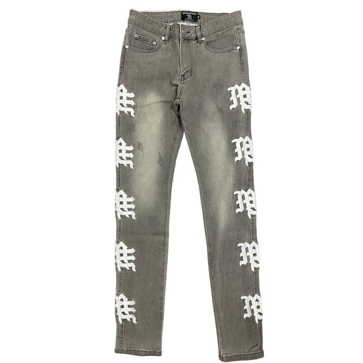 Ash Grey Monogram Denim