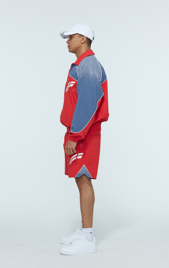 Astral Windbreaker (Cherry / Steel Blue)