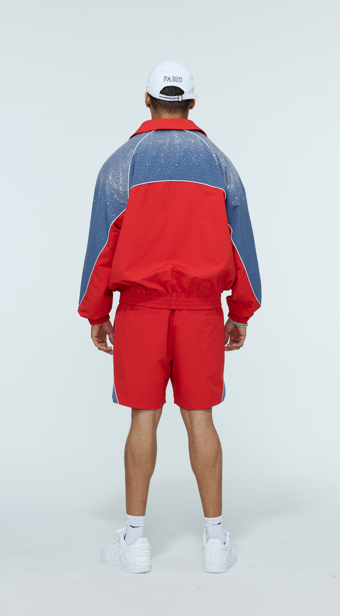 Astral Windbreaker (Cherry / Steel Blue)