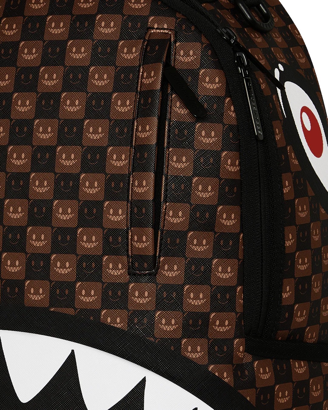 Sharks In Paris WTF Bubble Brown Check Backpack