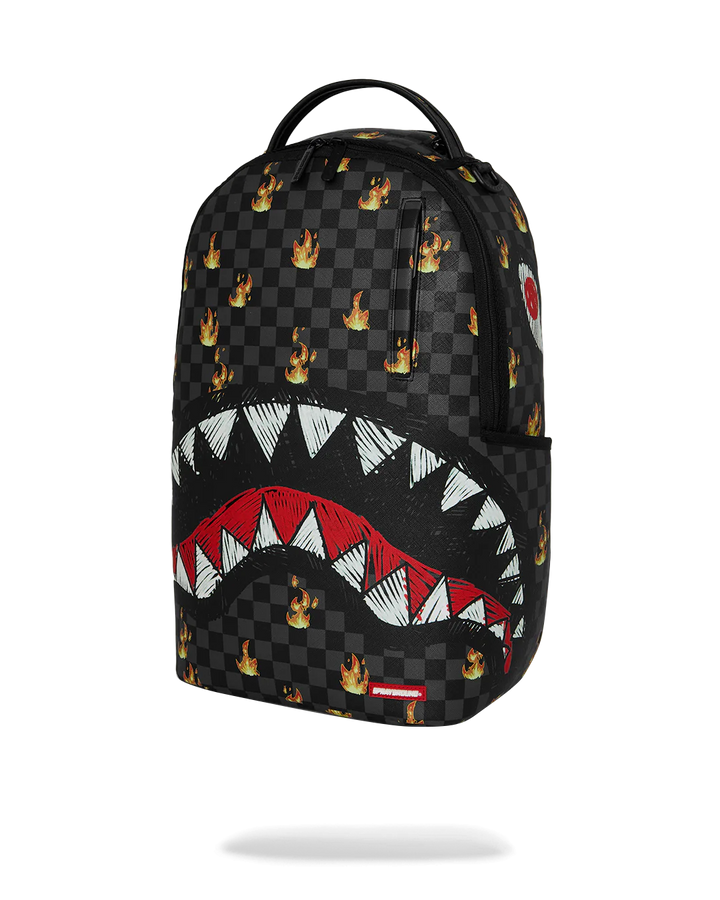 Scribble Fire Check Backpack