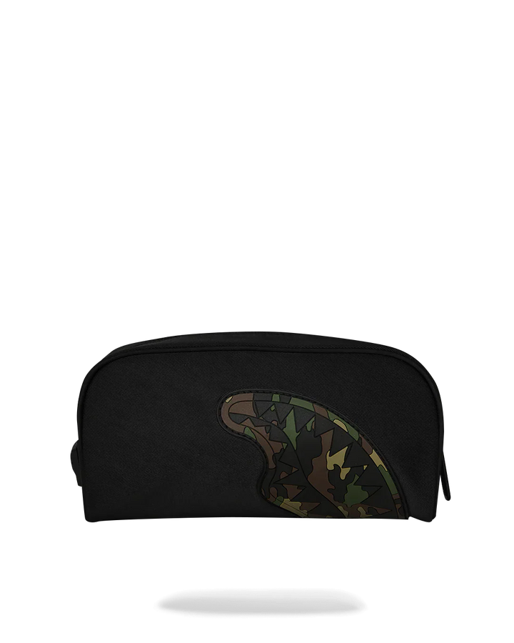 Shark Central Black Nylon Camo Embossed Shark Pouch