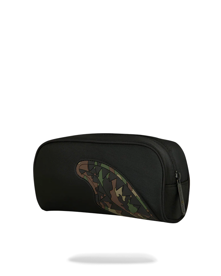 Shark Central Black Nylon Camo Embossed Shark Pouch