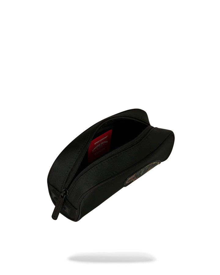 Shark Central Black Nylon Camo Embossed Shark Pouch