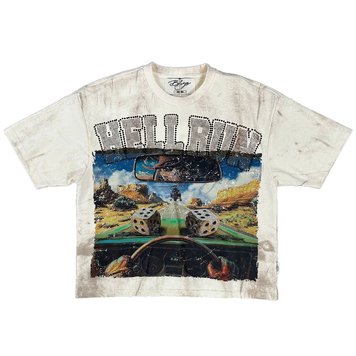 Hell Run Cropped Tee (Off-White)