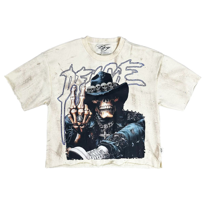 Peace Cropped Tee (Off-White)