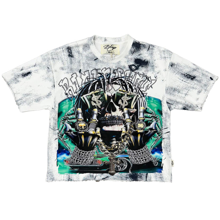 Rich Til Death Cropped Tee (White)