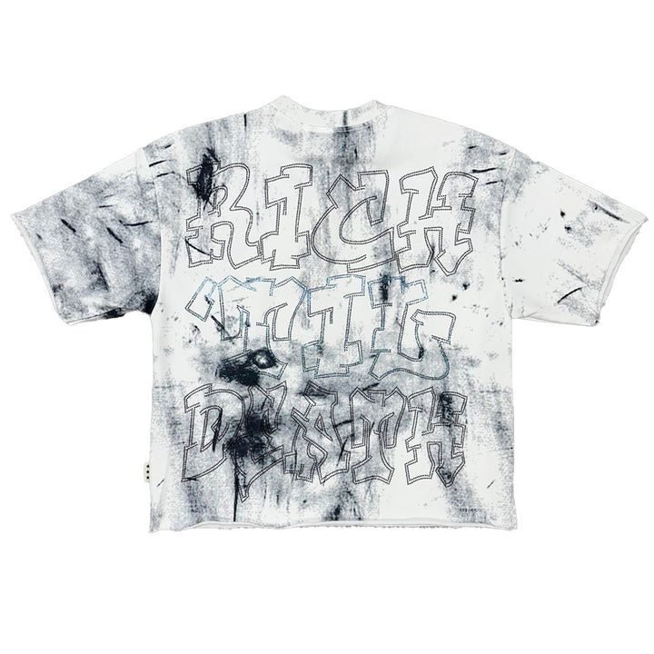 Rich Til Death Cropped Tee (White)