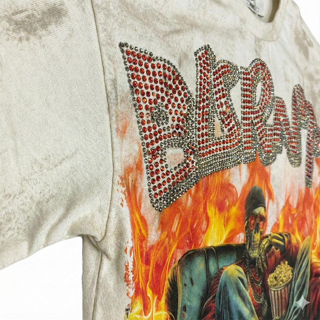 Burnt Cropped Tee (Beige)