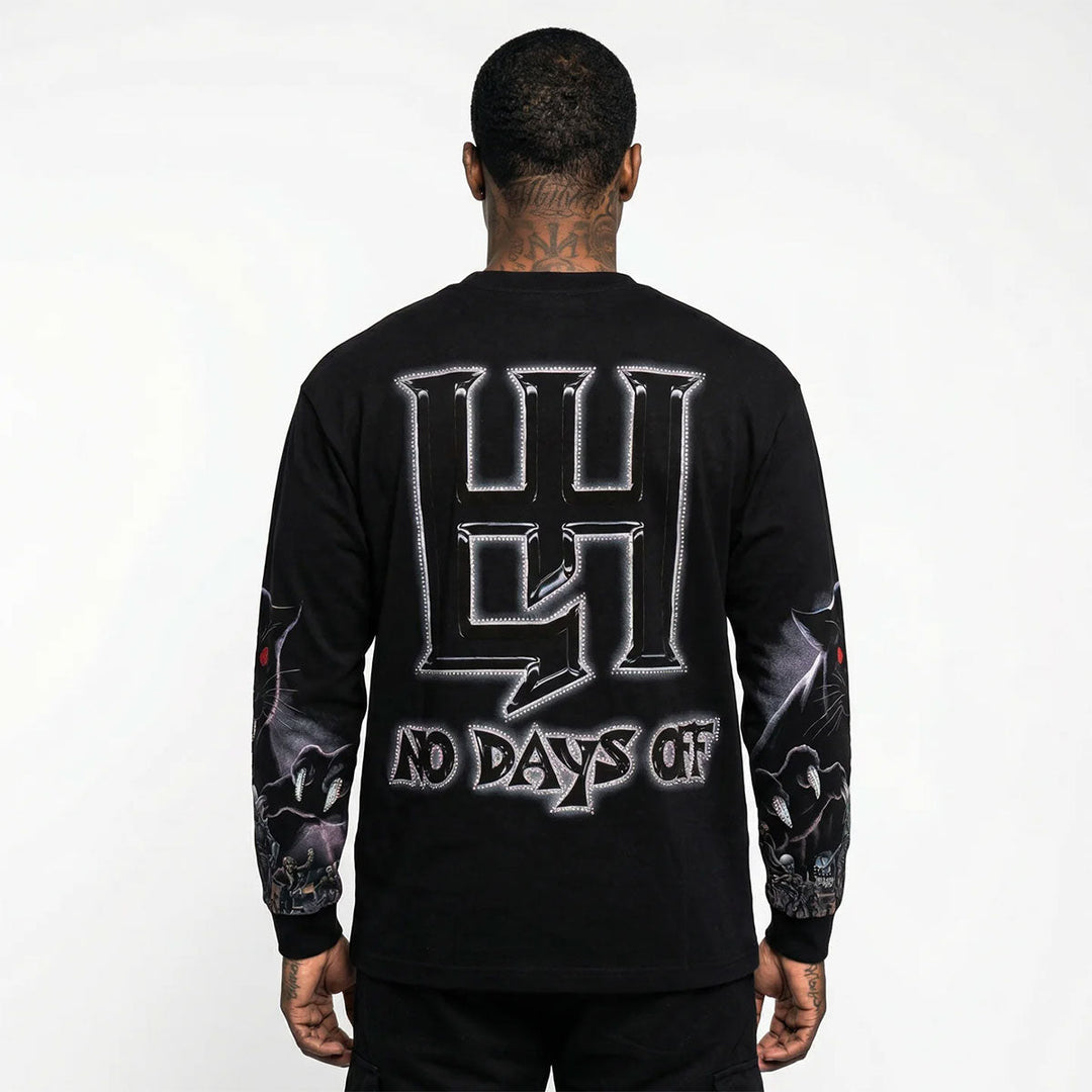 Black Panther Long Sleeve Tee (Black)