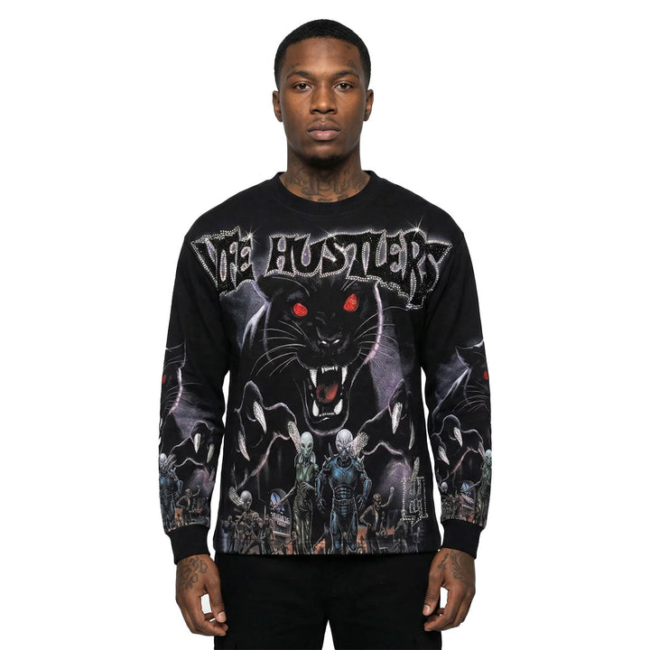Black Panther Long Sleeve Tee (Black)