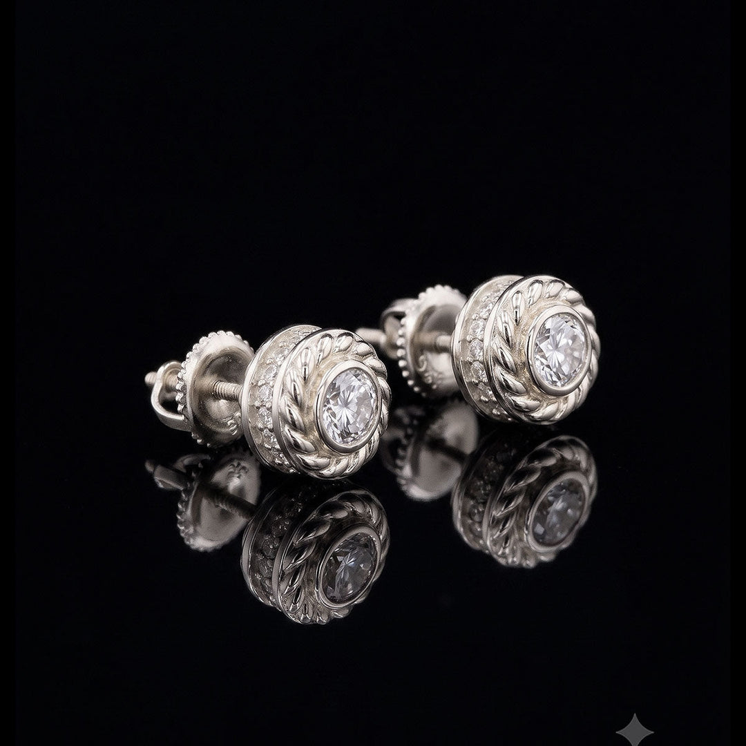 Braid Moissanite Earrings