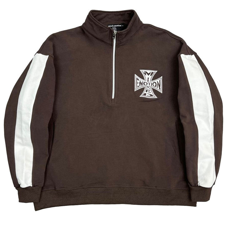Quarter Hoodie (Brown)