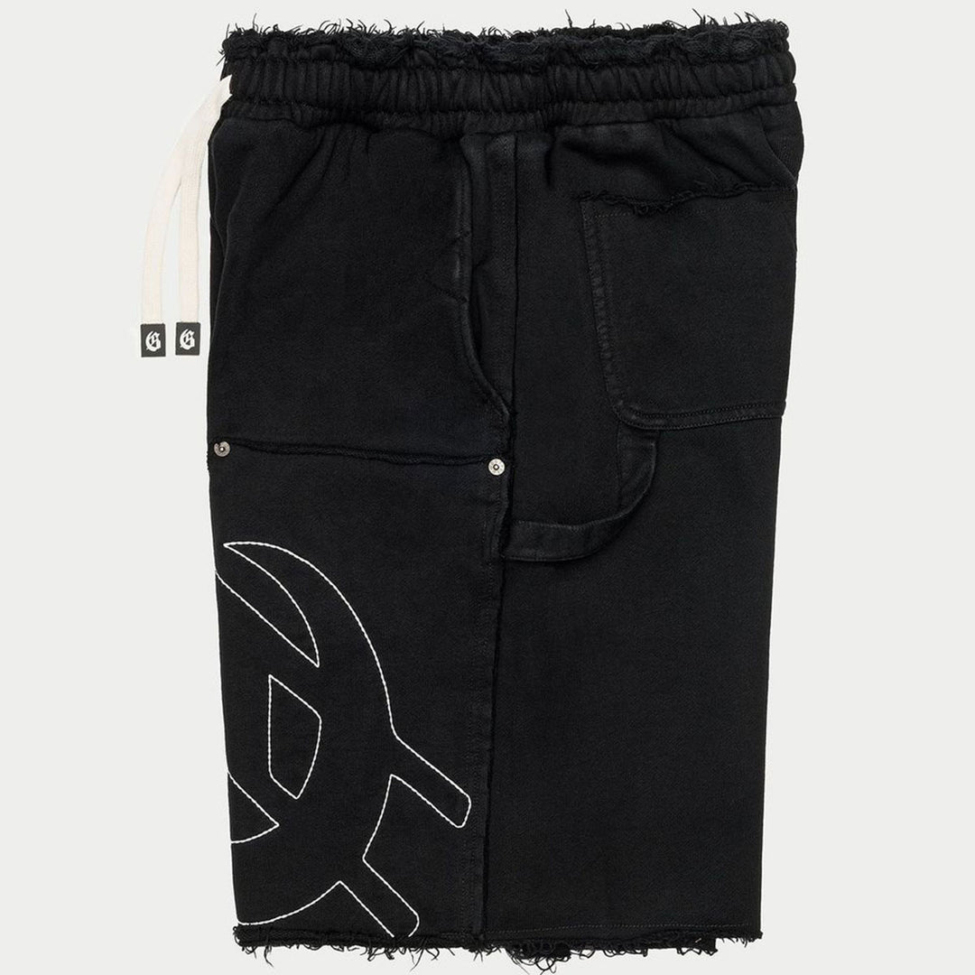 Carpenter Distressed Shorts (Black)