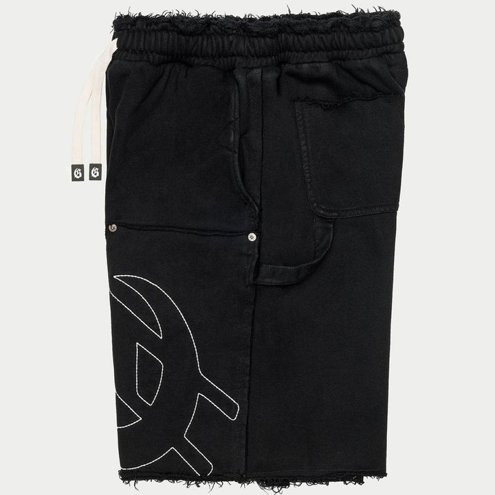 Carpenter Distressed Shorts (Black)