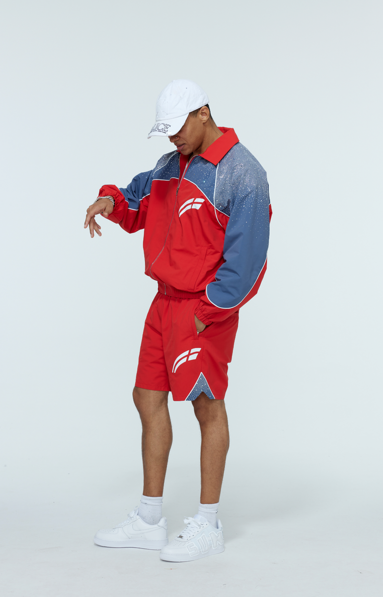 Astral Shorts (Cherry / Steel Blue)