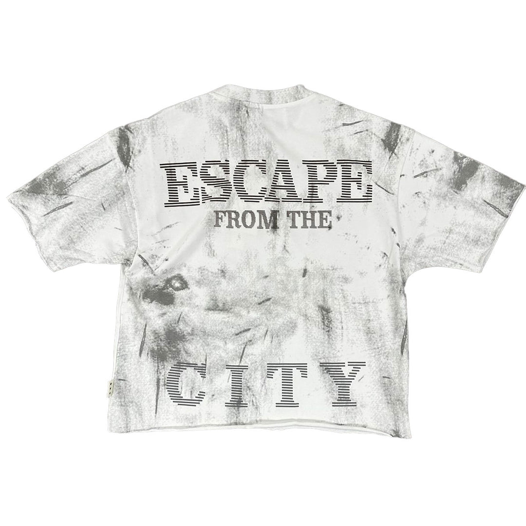 Crash Out Cropped Tee (White)