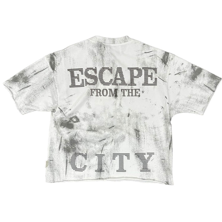Crash Out Cropped Tee (White)