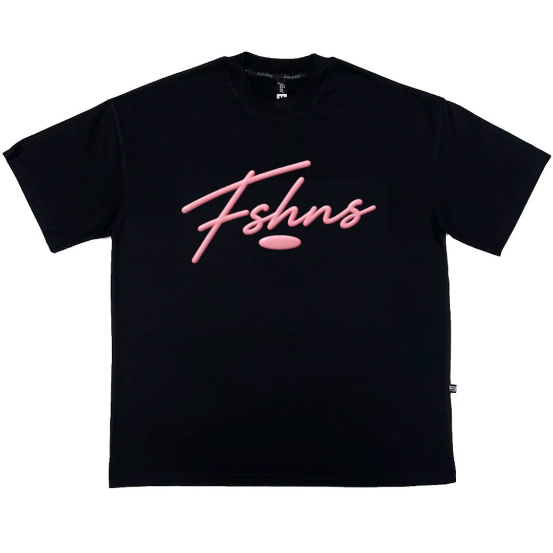 Big Cursive Oversize Tee (Black)