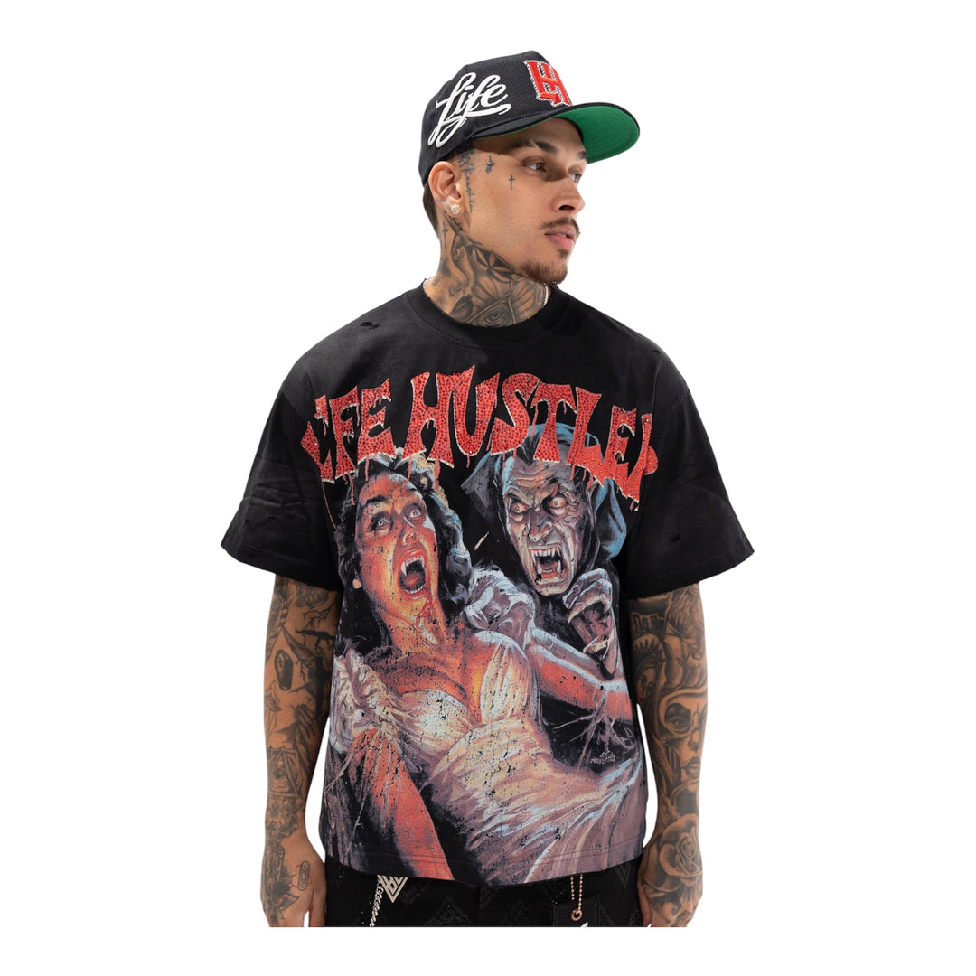 LH Dracula Rhinestone Tee (Black)