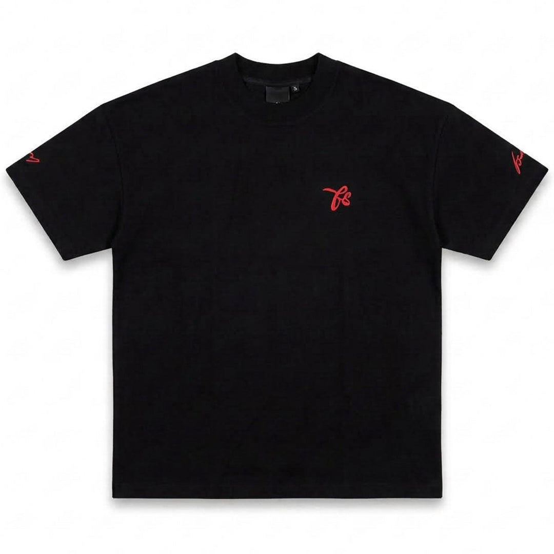 FS Script Oversize Tee (Black/Red)