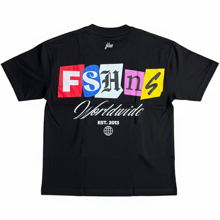 Color Block Oversize Tee (Black)