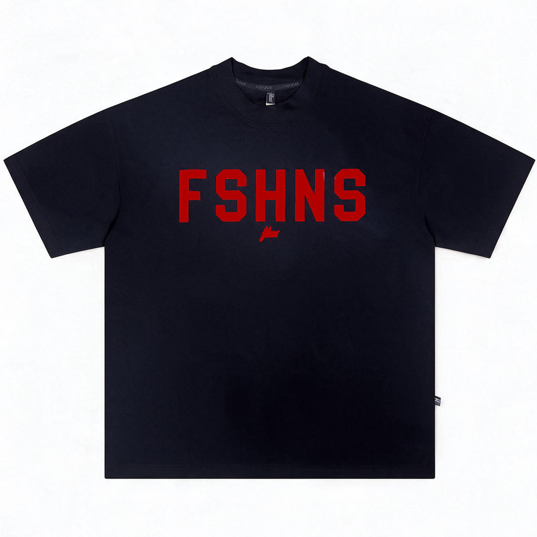Varsity Logo Oversize Tee (Black/Red)