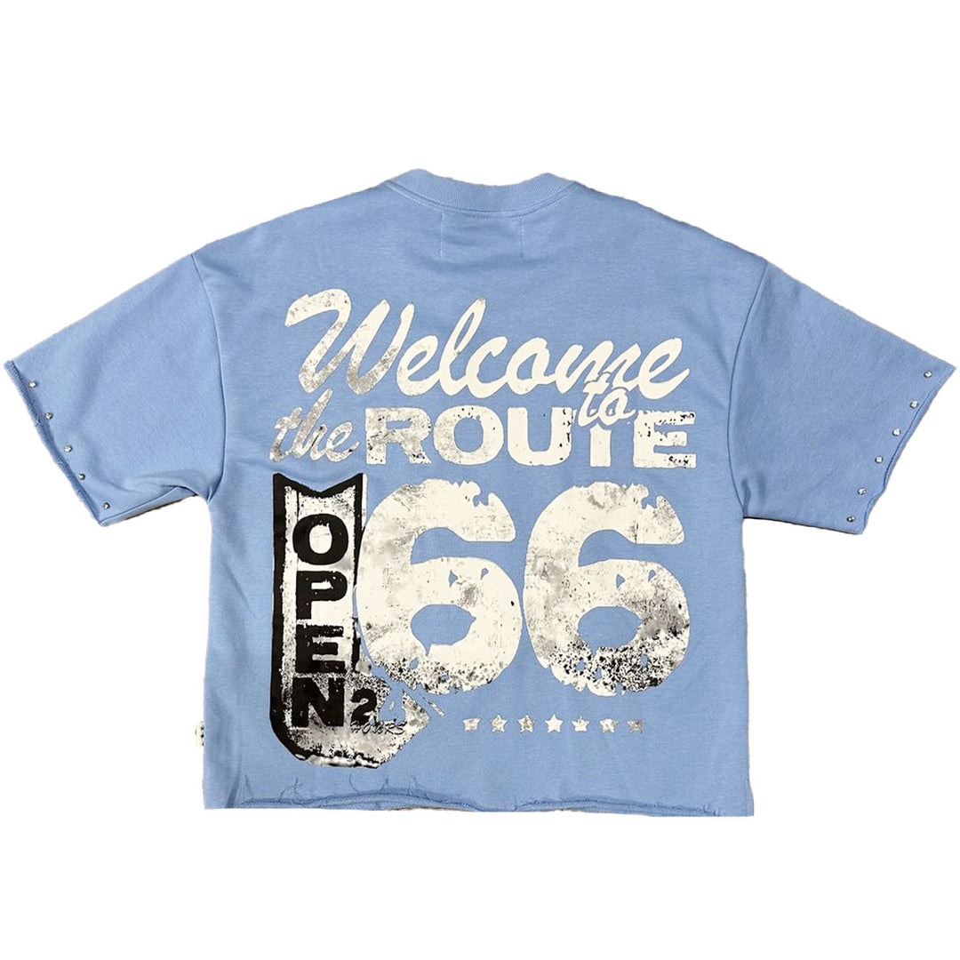 Faith Cropped Tee (Carolina Blue)