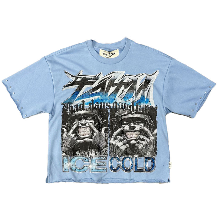 Faith Cropped Tee (Carolina Blue)